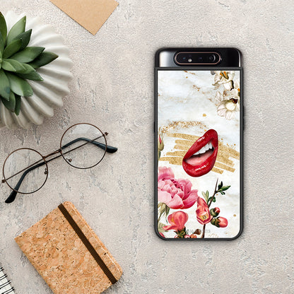Red Lips - Samsung Galaxy A80 θήκη