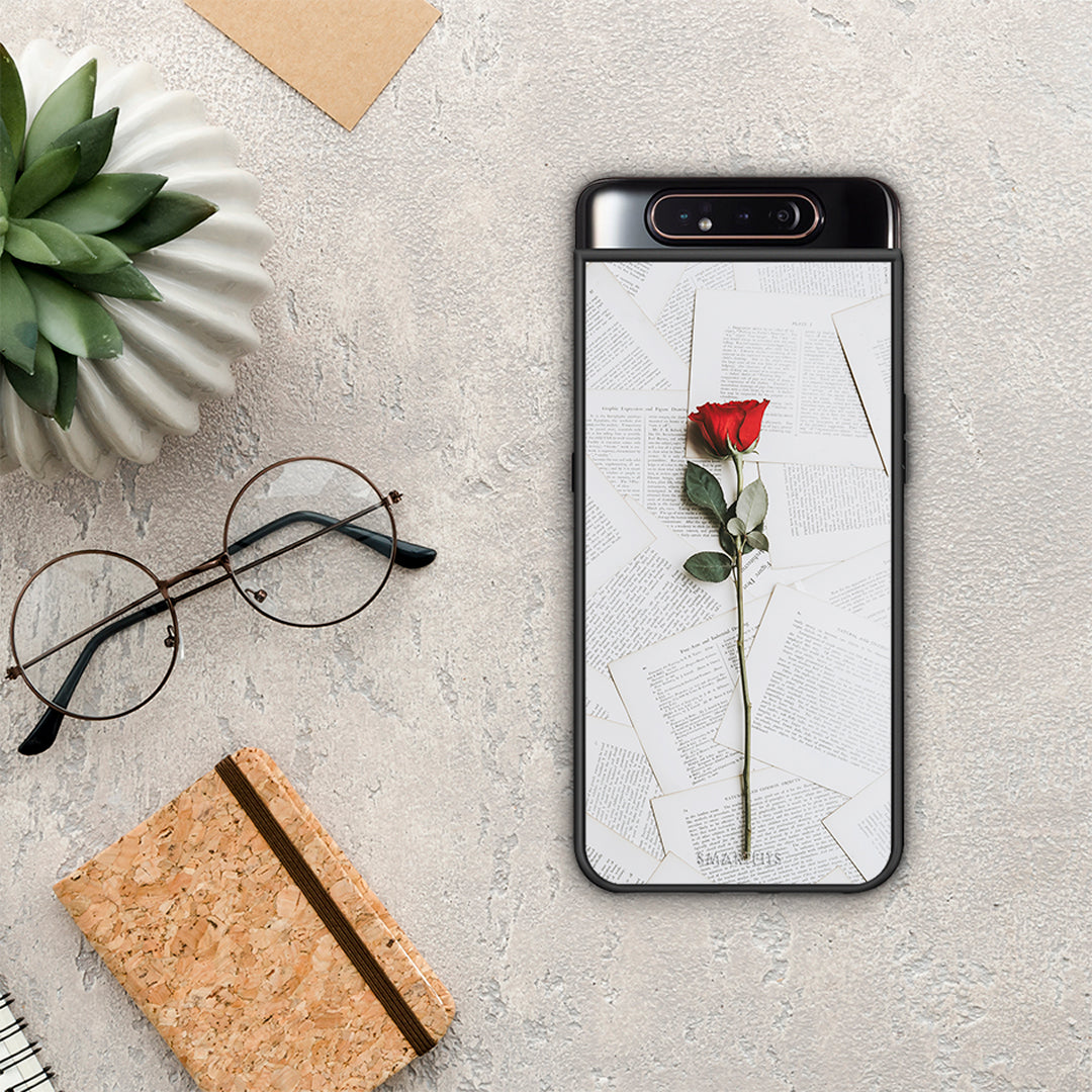 Red Rose - Samsung Galaxy A80 θήκη