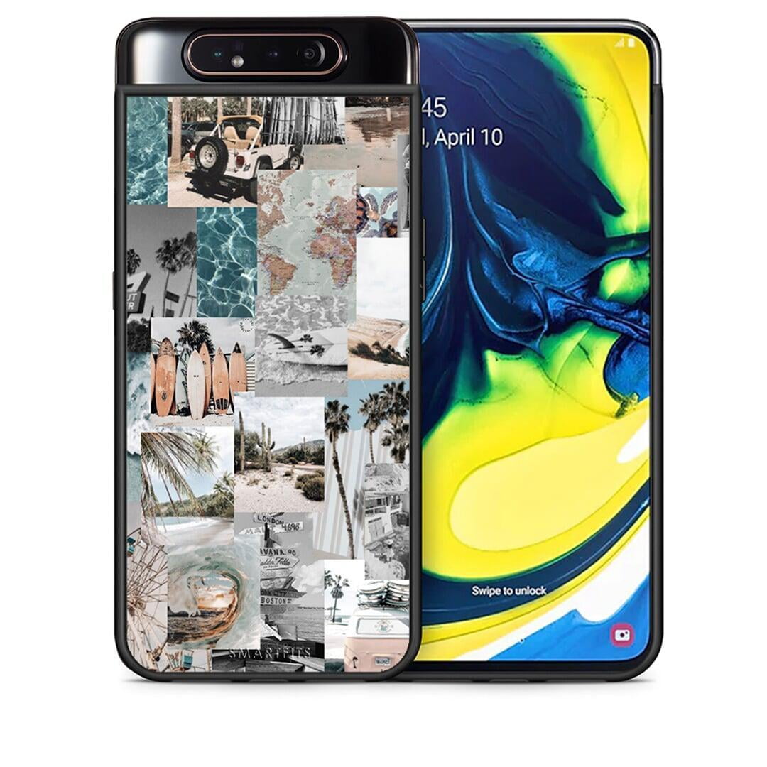 Θήκη Samsung A80 Retro Beach Life από τη Smartfits με σχέδιο στο πίσω μέρος και μαύρο περίβλημα | Samsung A80 Retro Beach Life case with colorful back and black bezels