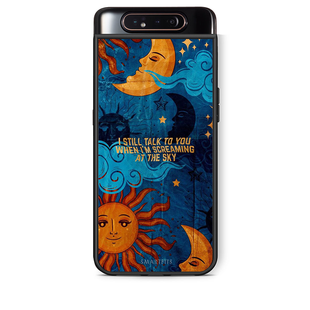 Samsung A80 Screaming Sky θήκη από τη Smartfits με σχέδιο στο πίσω μέρος και μαύρο περίβλημα | Smartphone case with colorful back and black bezels by Smartfits