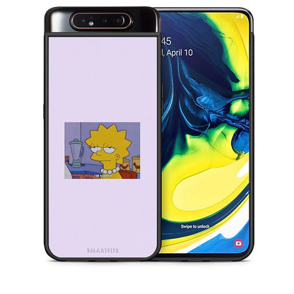 Θήκη Samsung A80 So Happy από τη Smartfits με σχέδιο στο πίσω μέρος και μαύρο περίβλημα | Samsung A80 So Happy case with colorful back and black bezels
