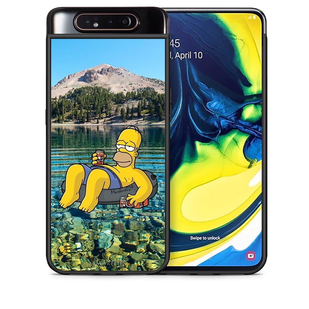 Θήκη Samsung A80 Summer Happiness από τη Smartfits με σχέδιο στο πίσω μέρος και μαύρο περίβλημα | Samsung A80 Summer Happiness case with colorful back and black bezels