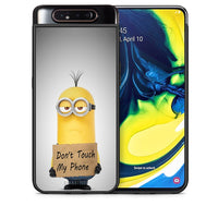 Thumbnail for Θήκη Samsung A80 Minion Text από τη Smartfits με σχέδιο στο πίσω μέρος και μαύρο περίβλημα | Samsung A80 Minion Text case with colorful back and black bezels