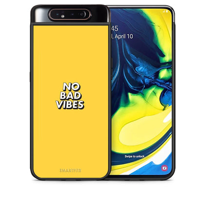 Θήκη Samsung A80 Vibes Text από τη Smartfits με σχέδιο στο πίσω μέρος και μαύρο περίβλημα | Samsung A80 Vibes Text case with colorful back and black bezels