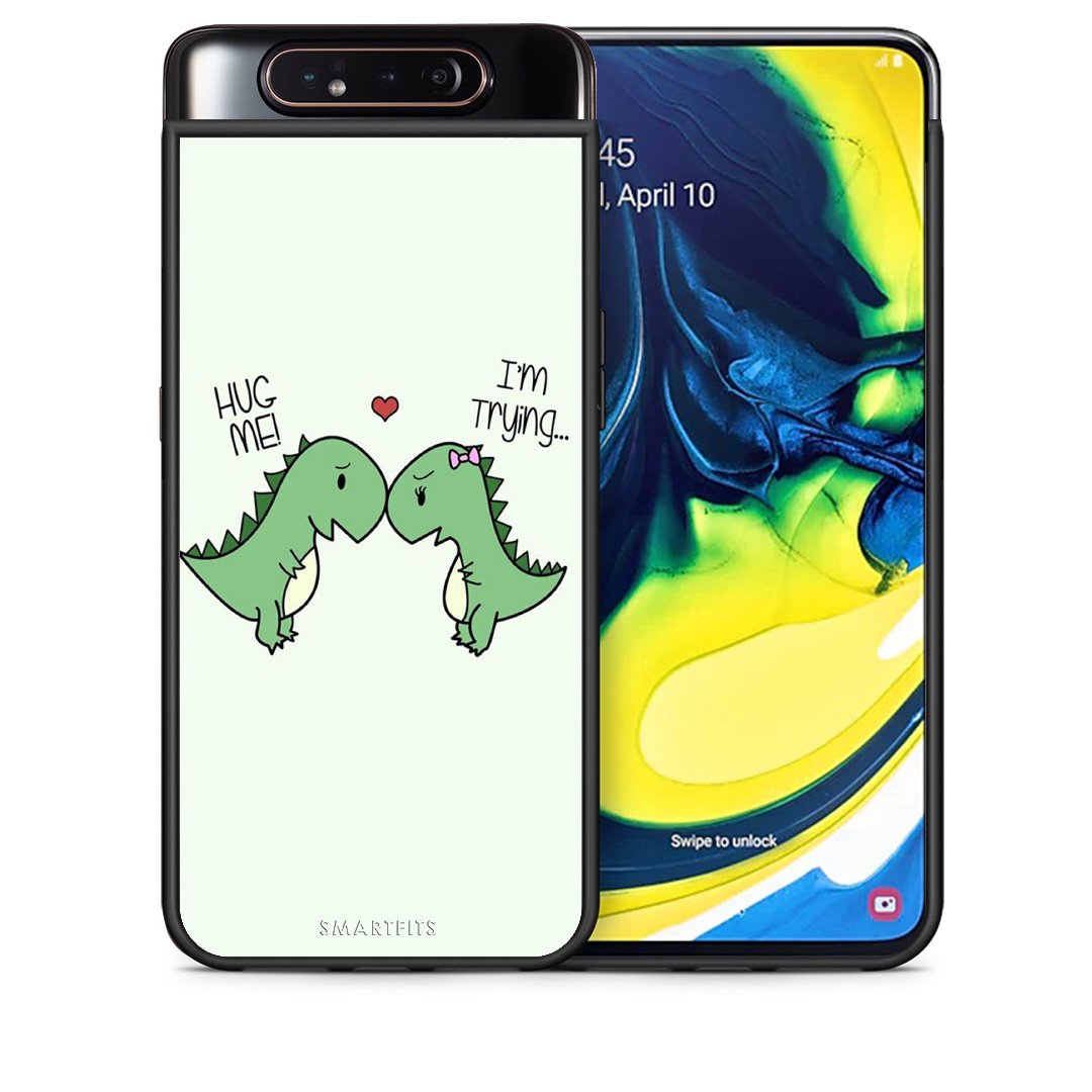 Θήκη Samsung A80 Rex Valentine από τη Smartfits με σχέδιο στο πίσω μέρος και μαύρο περίβλημα | Samsung A80 Rex Valentine case with colorful back and black bezels