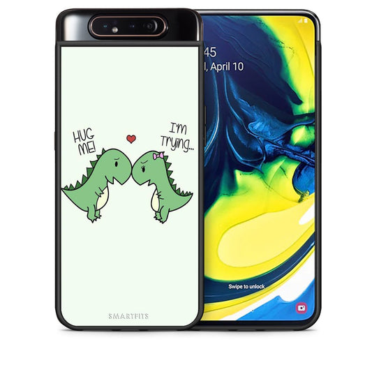 Θήκη Samsung A80 Rex Valentine από τη Smartfits με σχέδιο στο πίσω μέρος και μαύρο περίβλημα | Samsung A80 Rex Valentine case with colorful back and black bezels