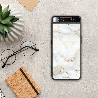 White Gold Marble - Samsung Galaxy A80 θήκη