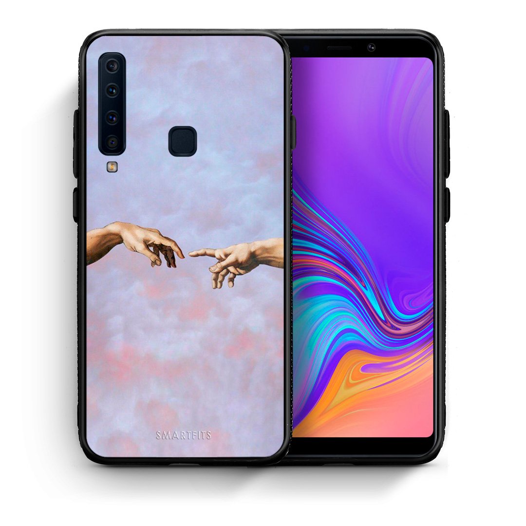 Θήκη Samsung A9 Adam Hand από τη Smartfits με σχέδιο στο πίσω μέρος και μαύρο περίβλημα | Samsung A9 Adam Hand case with colorful back and black bezels
