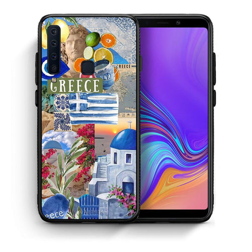 Θήκη Samsung A9 All Greek από τη Smartfits με σχέδιο στο πίσω μέρος και μαύρο περίβλημα | Samsung A9 All Greek case with colorful back and black bezels