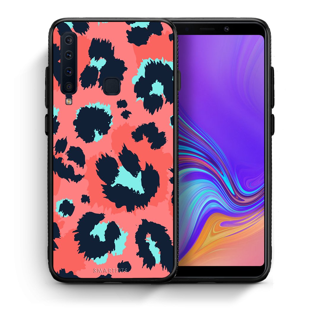 Θήκη Samsung A9 Pink Leopard Animal από τη Smartfits με σχέδιο στο πίσω μέρος και μαύρο περίβλημα | Samsung A9 Pink Leopard Animal case with colorful back and black bezels