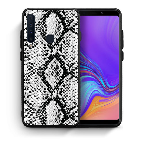 Θήκη Samsung A9 White Snake Animal από τη Smartfits με σχέδιο στο πίσω μέρος και μαύρο περίβλημα | Samsung A9 White Snake Animal case with colorful back and black bezels