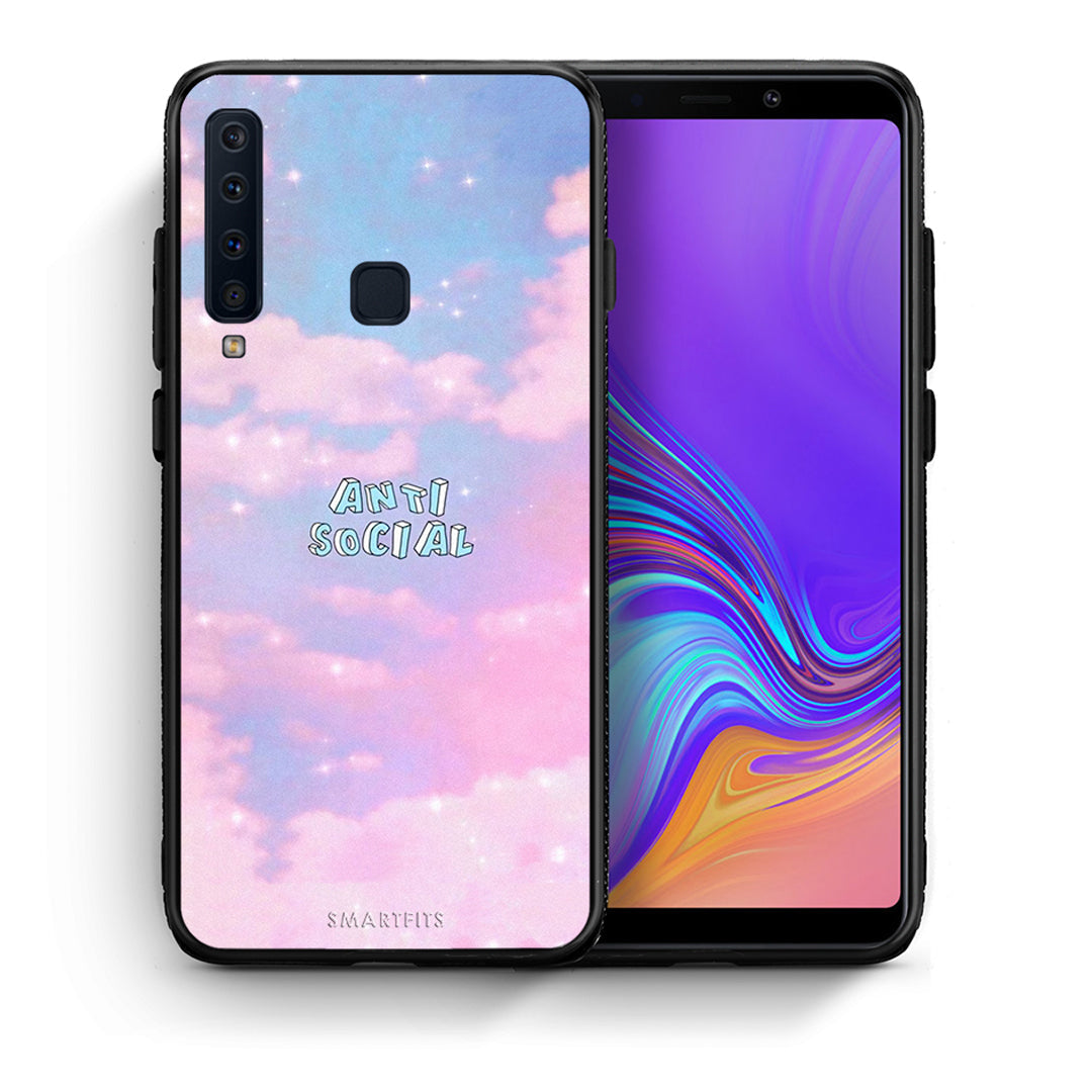 Θήκη Αγίου Βαλεντίνου Samsung A9 Anti Social από τη Smartfits με σχέδιο στο πίσω μέρος και μαύρο περίβλημα | Samsung A9 Anti Social case with colorful back and black bezels