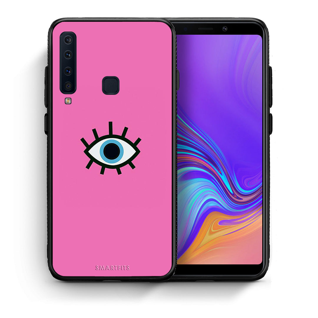 Θήκη Samsung A9 Blue Eye Pink από τη Smartfits με σχέδιο στο πίσω μέρος και μαύρο περίβλημα | Samsung A9 Blue Eye Pink case with colorful back and black bezels