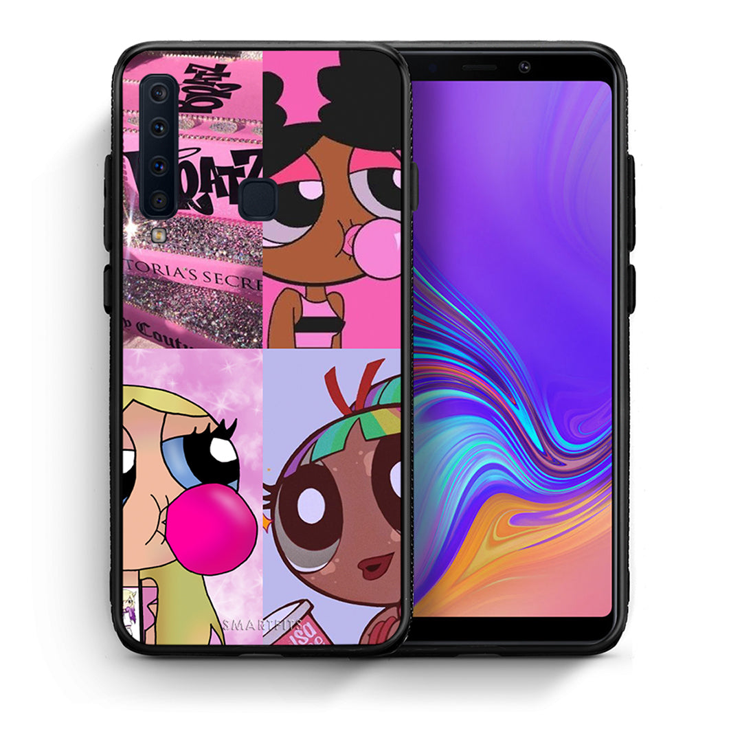 Θήκη Αγίου Βαλεντίνου Samsung A9 Bubble Girls από τη Smartfits με σχέδιο στο πίσω μέρος και μαύρο περίβλημα | Samsung A9 Bubble Girls case with colorful back and black bezels