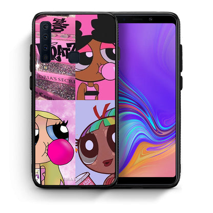 Θήκη Αγίου Βαλεντίνου Samsung A9 Bubble Girls από τη Smartfits με σχέδιο στο πίσω μέρος και μαύρο περίβλημα | Samsung A9 Bubble Girls case with colorful back and black bezels