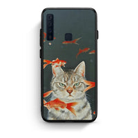 Thumbnail for samsung a9 Cat Goldfish θήκη από τη Smartfits με σχέδιο στο πίσω μέρος και μαύρο περίβλημα | Smartphone case with colorful back and black bezels by Smartfits