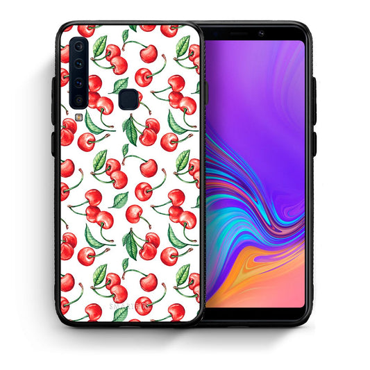 Θήκη Samsung A9 Cherry Summer από τη Smartfits με σχέδιο στο πίσω μέρος και μαύρο περίβλημα | Samsung A9 Cherry Summer case with colorful back and black bezels