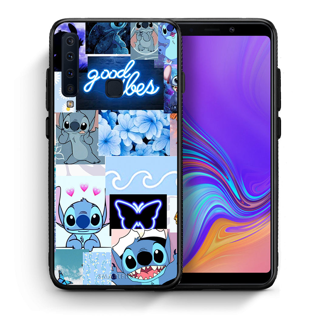 Θήκη Αγίου Βαλεντίνου Samsung A9 Collage Good Vibes από τη Smartfits με σχέδιο στο πίσω μέρος και μαύρο περίβλημα | Samsung A9 Collage Good Vibes case with colorful back and black bezels
