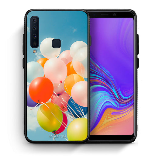 Θήκη Samsung A9 Colorful Balloons από τη Smartfits με σχέδιο στο πίσω μέρος και μαύρο περίβλημα | Samsung A9 Colorful Balloons case with colorful back and black bezels