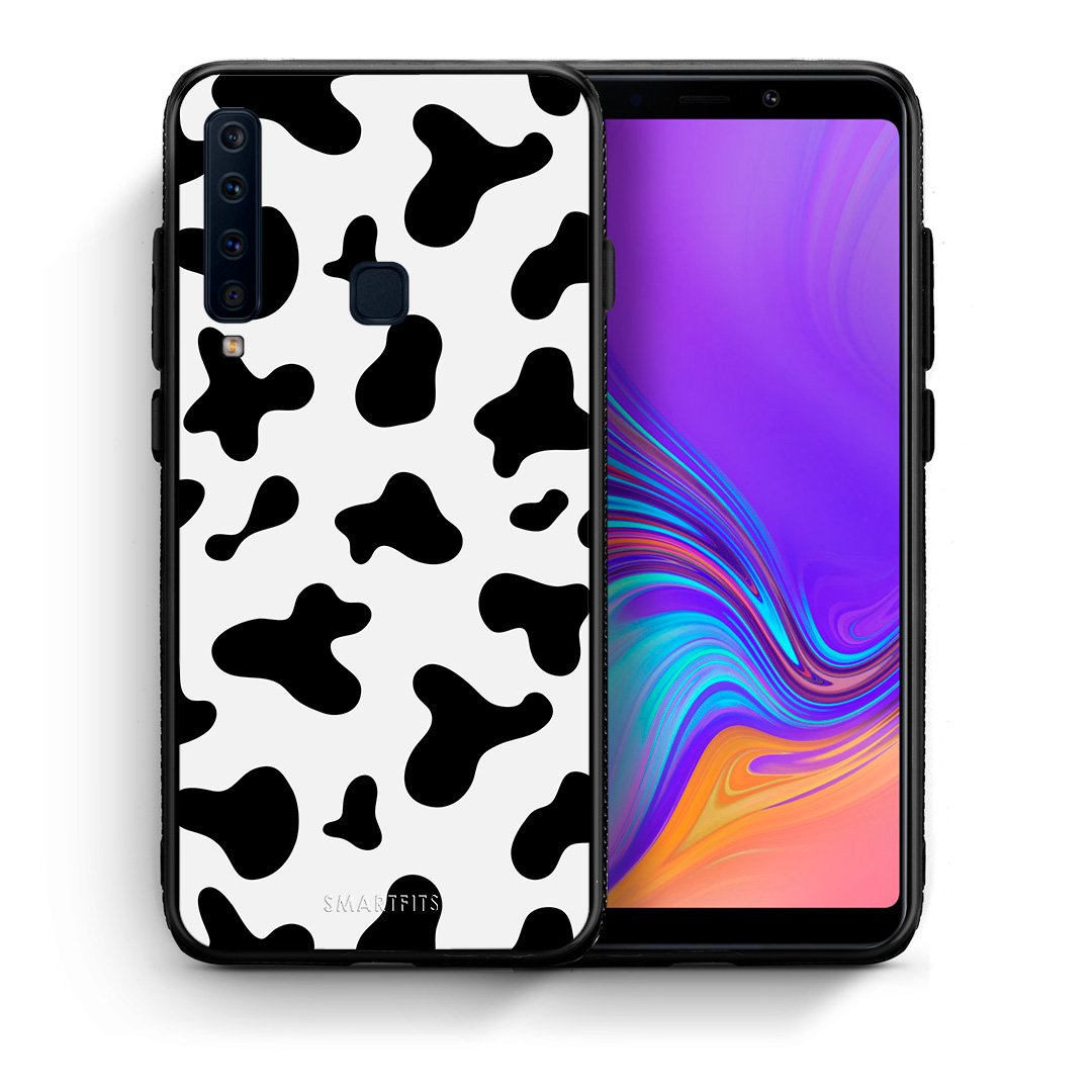 Θήκη Samsung A9 Cow Print από τη Smartfits με σχέδιο στο πίσω μέρος και μαύρο περίβλημα | Samsung A9 Cow Print case with colorful back and black bezels