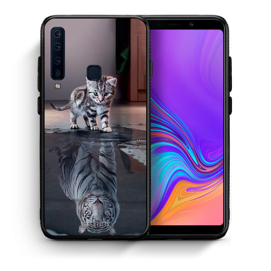 Θήκη Samsung A9 Tiger Cute από τη Smartfits με σχέδιο στο πίσω μέρος και μαύρο περίβλημα | Samsung A9 Tiger Cute case with colorful back and black bezels