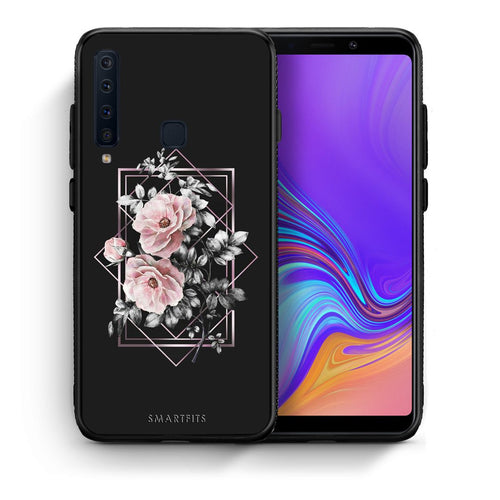 Θήκη Samsung A9 Frame Flower από τη Smartfits με σχέδιο στο πίσω μέρος και μαύρο περίβλημα | Samsung A9 Frame Flower case with colorful back and black bezels