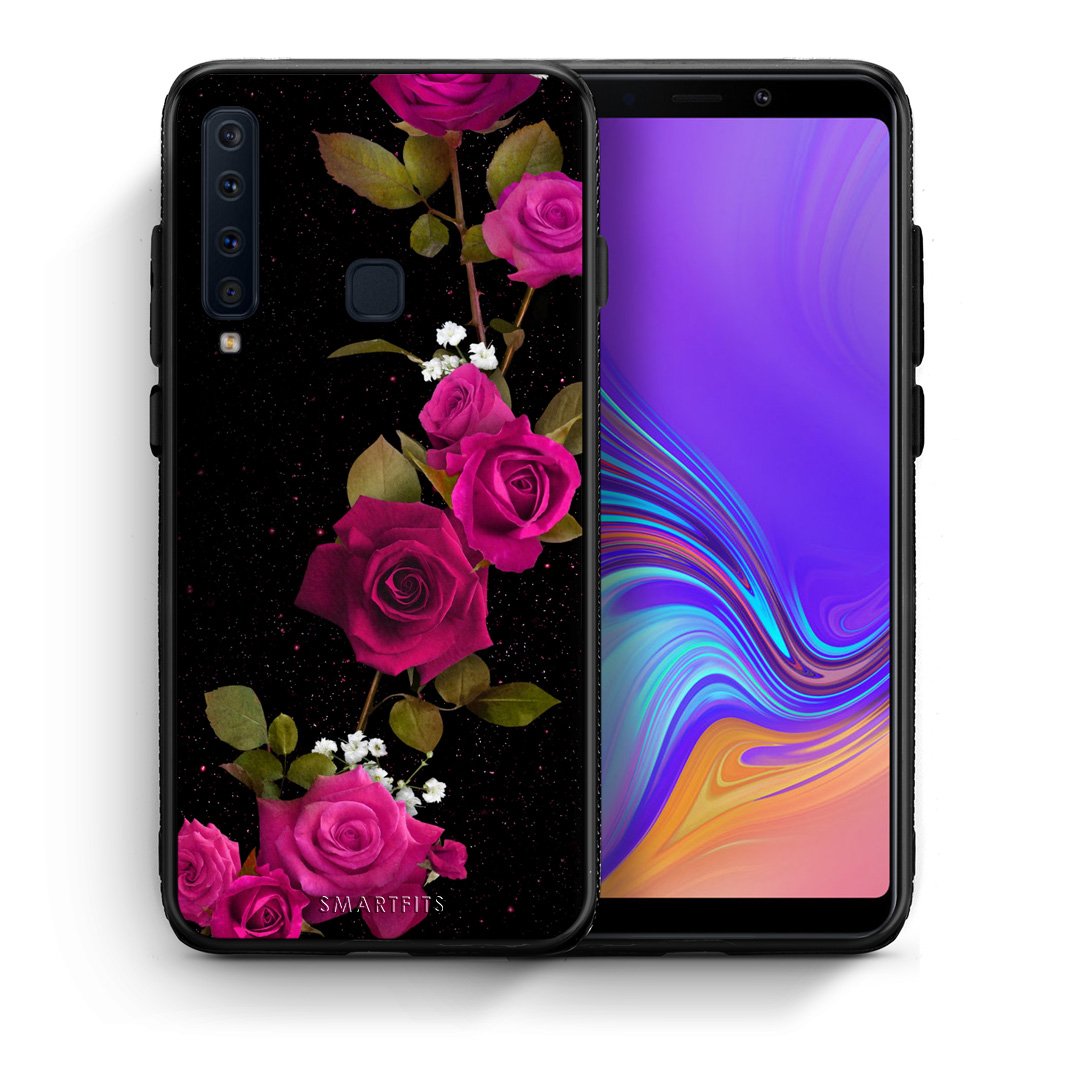 Θήκη Samsung A9 Red Roses Flower από τη Smartfits με σχέδιο στο πίσω μέρος και μαύρο περίβλημα | Samsung A9 Red Roses Flower case with colorful back and black bezels