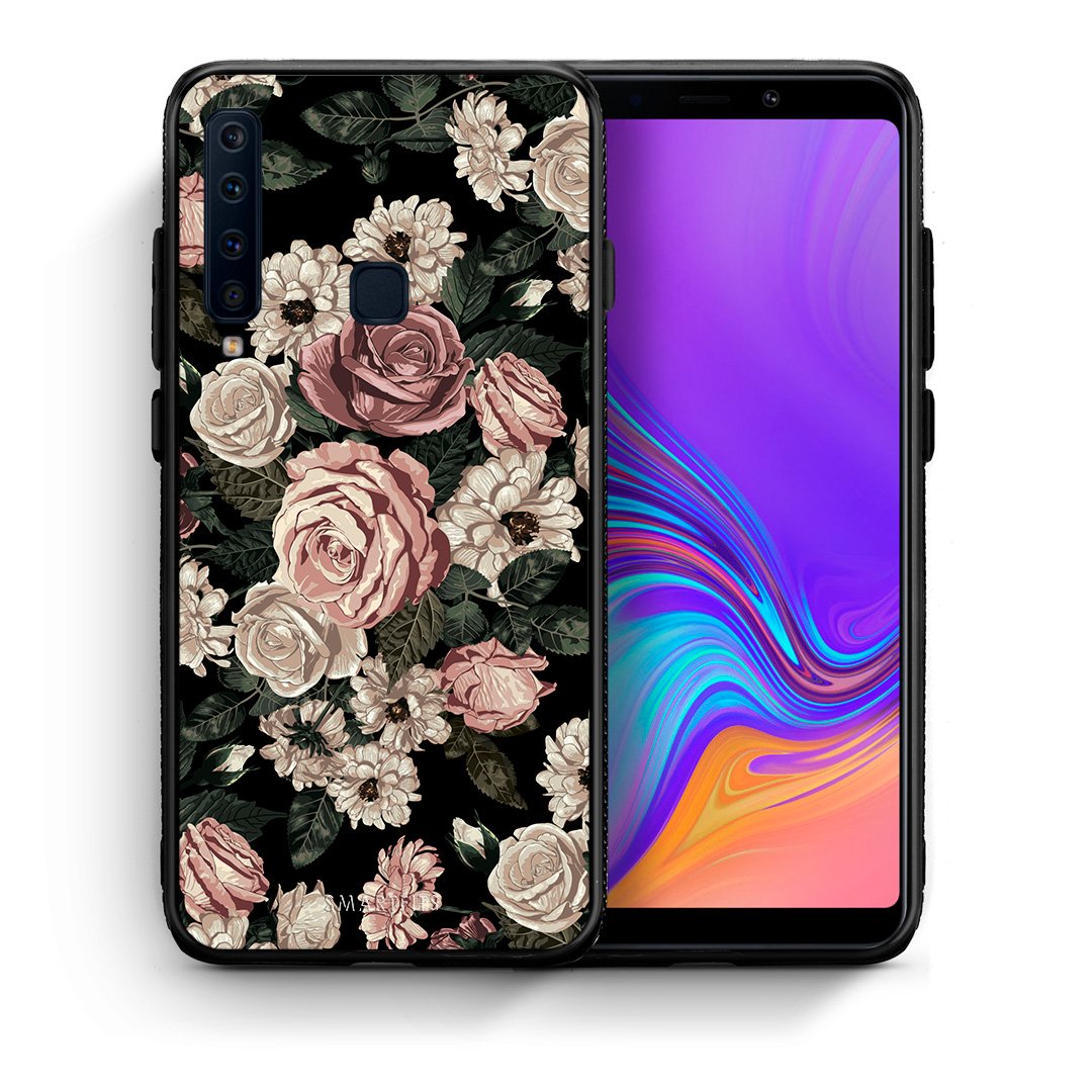 Θήκη Samsung A9 Wild Roses Flower από τη Smartfits με σχέδιο στο πίσω μέρος και μαύρο περίβλημα | Samsung A9 Wild Roses Flower case with colorful back and black bezels