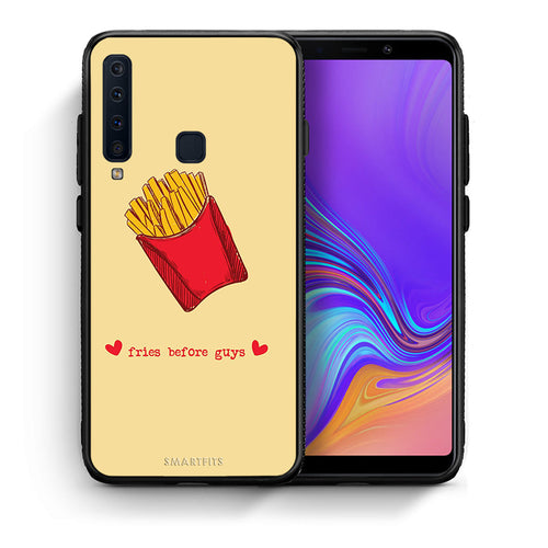 Θήκη Αγίου Βαλεντίνου Samsung A9 Fries Before Guys από τη Smartfits με σχέδιο στο πίσω μέρος και μαύρο περίβλημα | Samsung A9 Fries Before Guys case with colorful back and black bezels