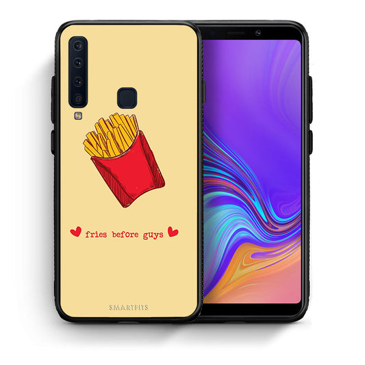 Θήκη Αγίου Βαλεντίνου Samsung A9 Fries Before Guys από τη Smartfits με σχέδιο στο πίσω μέρος και μαύρο περίβλημα | Samsung A9 Fries Before Guys case with colorful back and black bezels