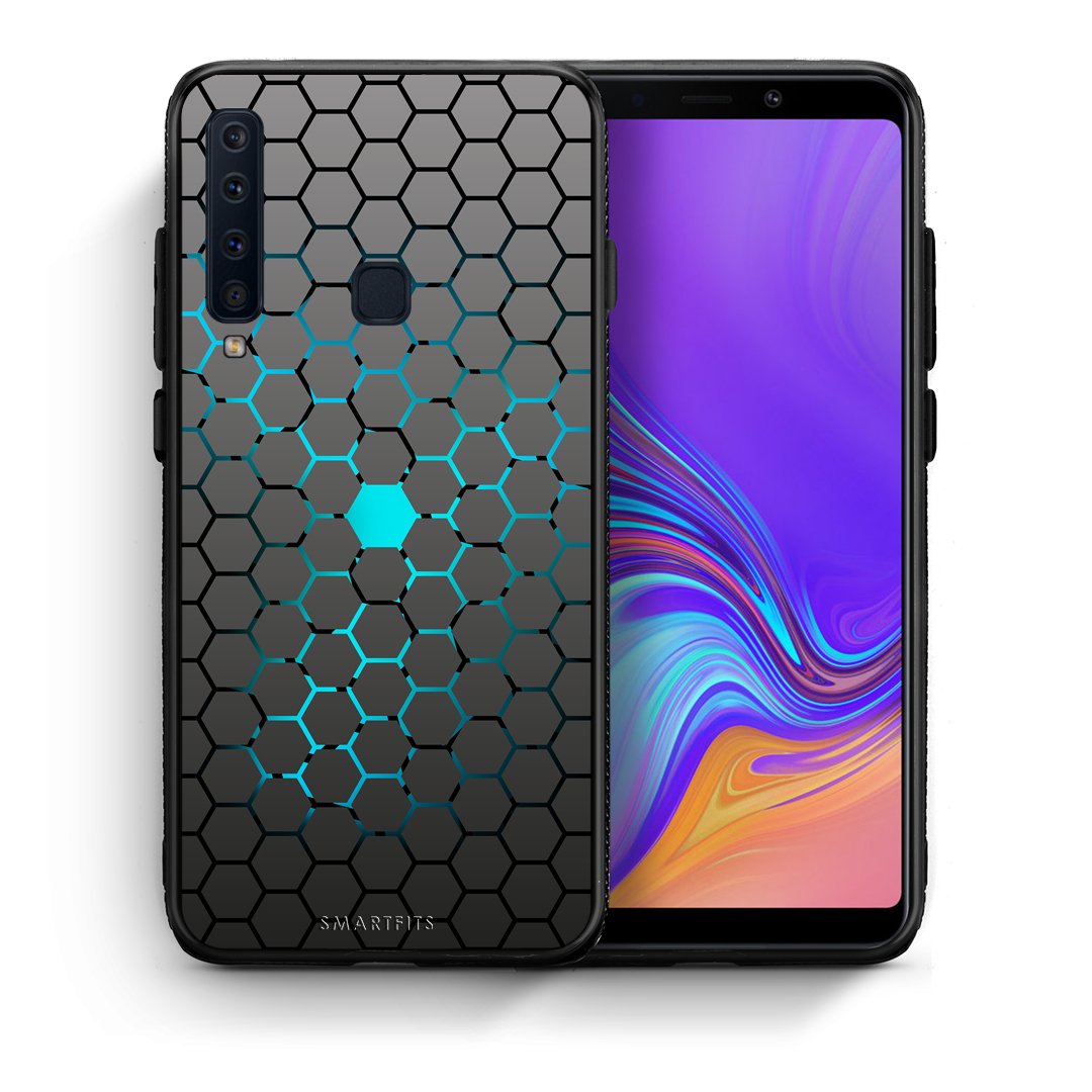 Θήκη Samsung A9 Hexagonal Geometric από τη Smartfits με σχέδιο στο πίσω μέρος και μαύρο περίβλημα | Samsung A9 Hexagonal Geometric case with colorful back and black bezels