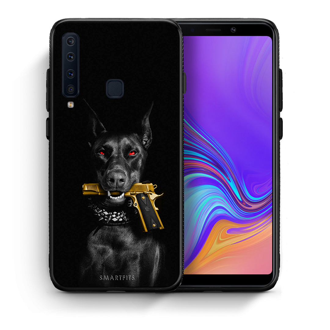 Θήκη Αγίου Βαλεντίνου Samsung A9 Golden Gun από τη Smartfits με σχέδιο στο πίσω μέρος και μαύρο περίβλημα | Samsung A9 Golden Gun case with colorful back and black bezels