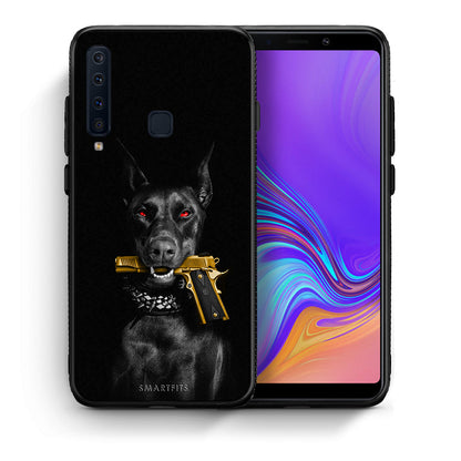 Θήκη Αγίου Βαλεντίνου Samsung A9 Golden Gun από τη Smartfits με σχέδιο στο πίσω μέρος και μαύρο περίβλημα | Samsung A9 Golden Gun case with colorful back and black bezels