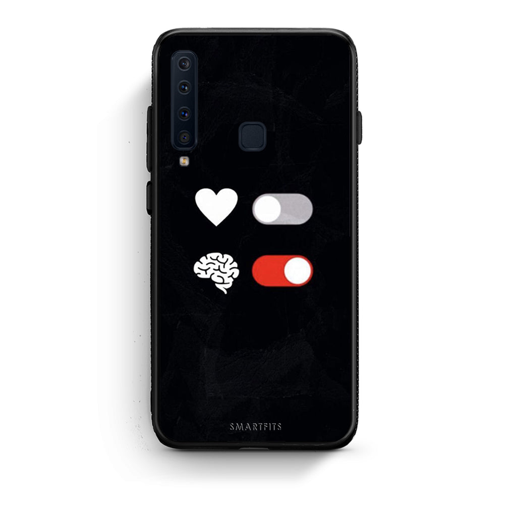 samsung a9 Heart Vs Brain Θήκη Αγίου Βαλεντίνου από τη Smartfits με σχέδιο στο πίσω μέρος και μαύρο περίβλημα | Smartphone case with colorful back and black bezels by Smartfits