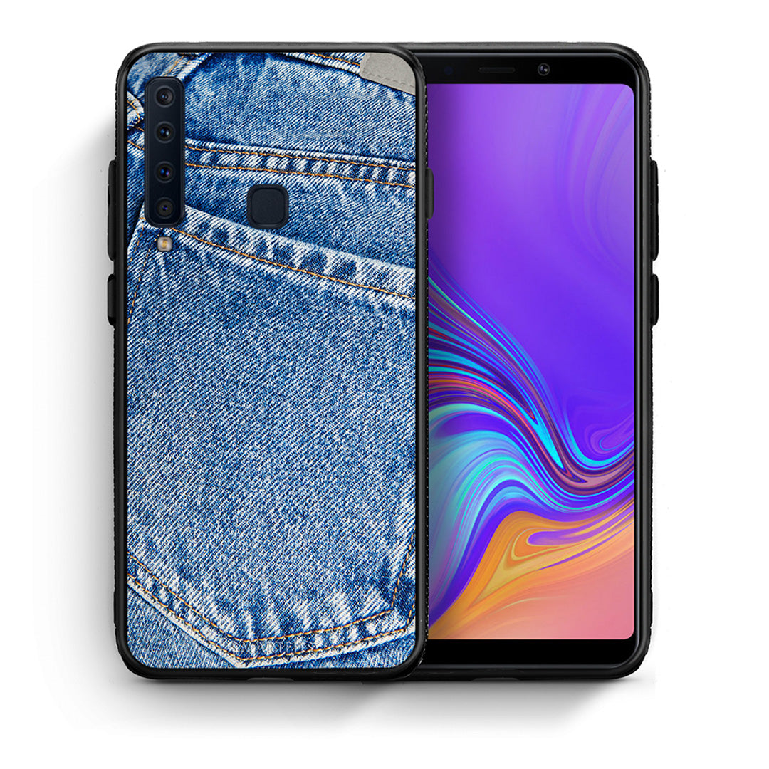 Θήκη Samsung A9 Jeans Pocket από τη Smartfits με σχέδιο στο πίσω μέρος και μαύρο περίβλημα | Samsung A9 Jeans Pocket case with colorful back and black bezels