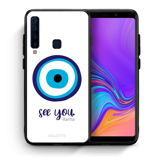 Θήκη Samsung A9 Karma Says από τη Smartfits με σχέδιο στο πίσω μέρος και μαύρο περίβλημα | Samsung A9 Karma Says case with colorful back and black bezels
