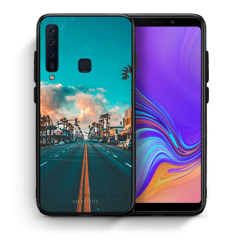 Θήκη Samsung A9 City Landscape από τη Smartfits με σχέδιο στο πίσω μέρος και μαύρο περίβλημα | Samsung A9 City Landscape case with colorful back and black bezels