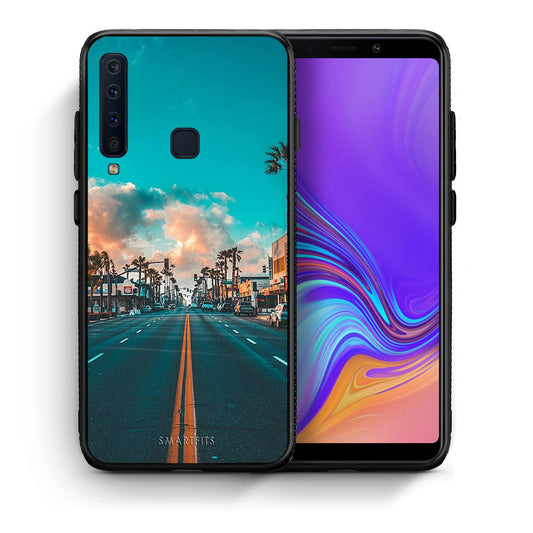 Θήκη Samsung A9 City Landscape από τη Smartfits με σχέδιο στο πίσω μέρος και μαύρο περίβλημα | Samsung A9 City Landscape case with colorful back and black bezels