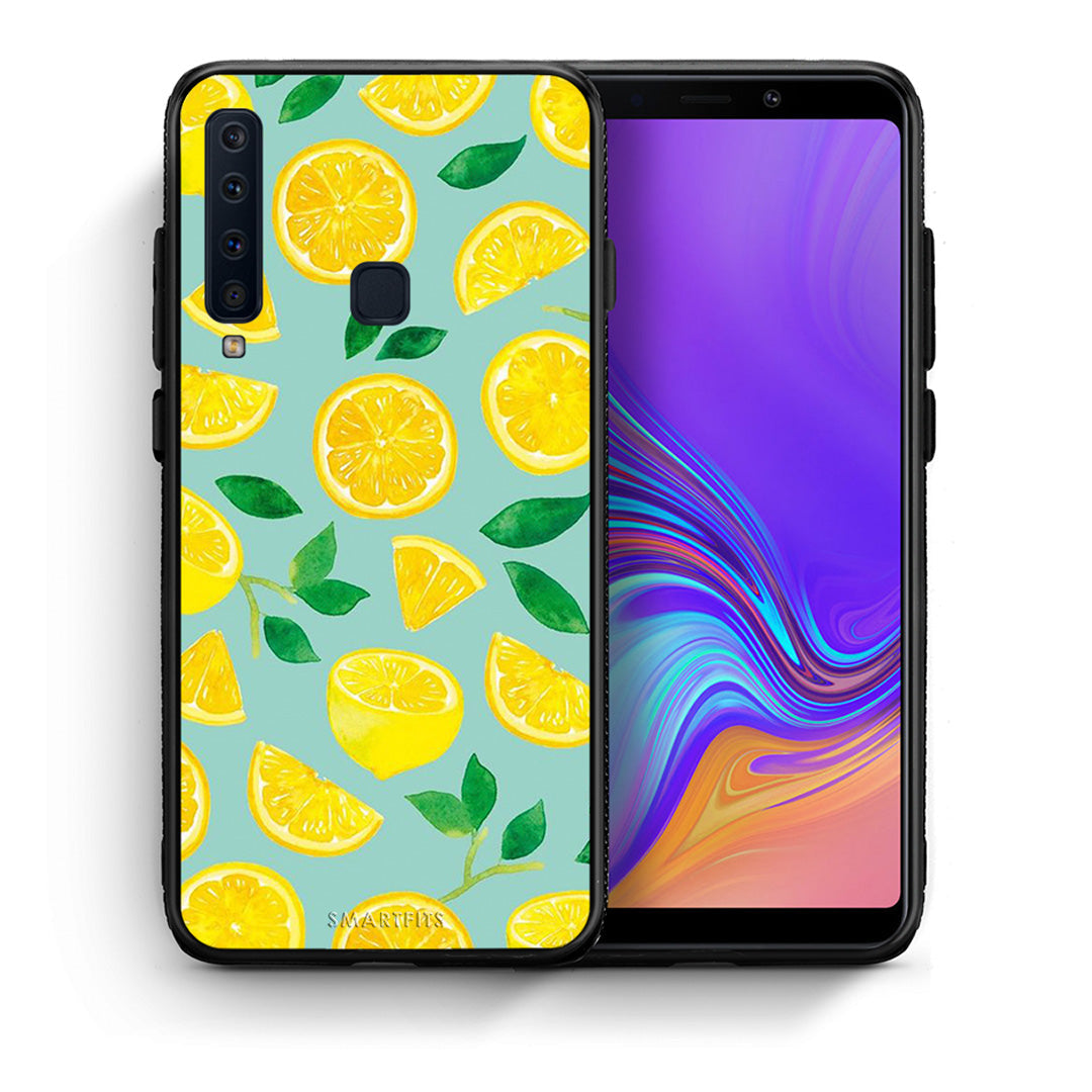 Θήκη Samsung A9 Lemons από τη Smartfits με σχέδιο στο πίσω μέρος και μαύρο περίβλημα | Samsung A9 Lemons case with colorful back and black bezels