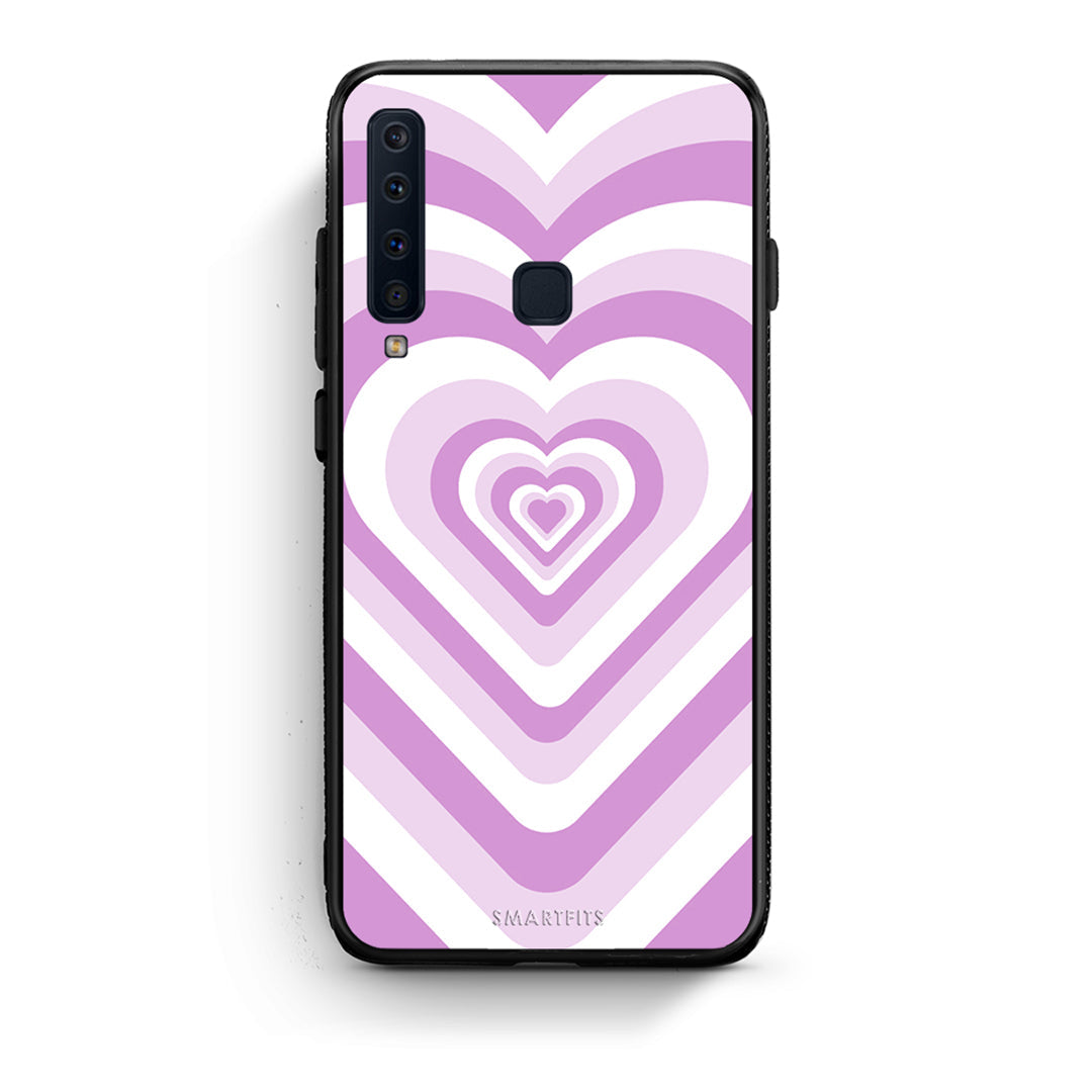 samsung a9 Lilac Hearts θήκη από τη Smartfits με σχέδιο στο πίσω μέρος και μαύρο περίβλημα | Smartphone case with colorful back and black bezels by Smartfits
