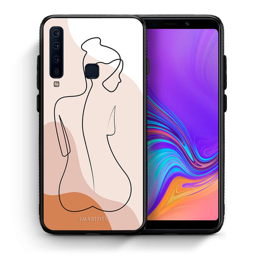 Θήκη Samsung A9 LineArt Woman από τη Smartfits με σχέδιο στο πίσω μέρος και μαύρο περίβλημα | Samsung A9 LineArt Woman case with colorful back and black bezels