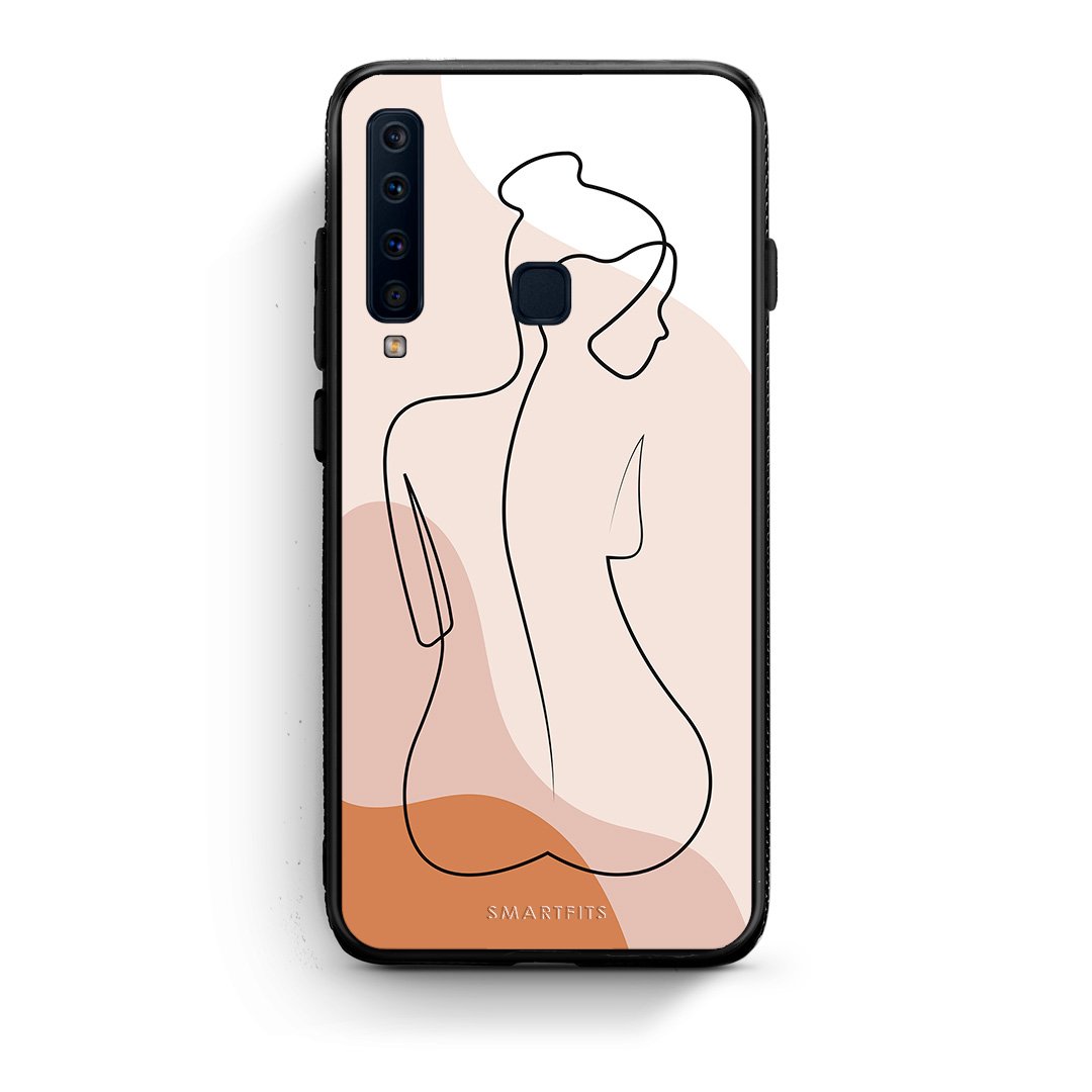 samsung a9 LineArt Woman θήκη από τη Smartfits με σχέδιο στο πίσω μέρος και μαύρο περίβλημα | Smartphone case with colorful back and black bezels by Smartfits