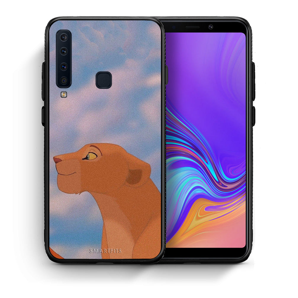 Θήκη Αγίου Βαλεντίνου Samsung A9 Lion Love 2 από τη Smartfits με σχέδιο στο πίσω μέρος και μαύρο περίβλημα | Samsung A9 Lion Love 2 case with colorful back and black bezels