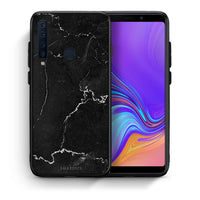 Thumbnail for Θήκη Samsung A9 Marble Black από τη Smartfits με σχέδιο στο πίσω μέρος και μαύρο περίβλημα | Samsung A9 Marble Black case with colorful back and black bezels