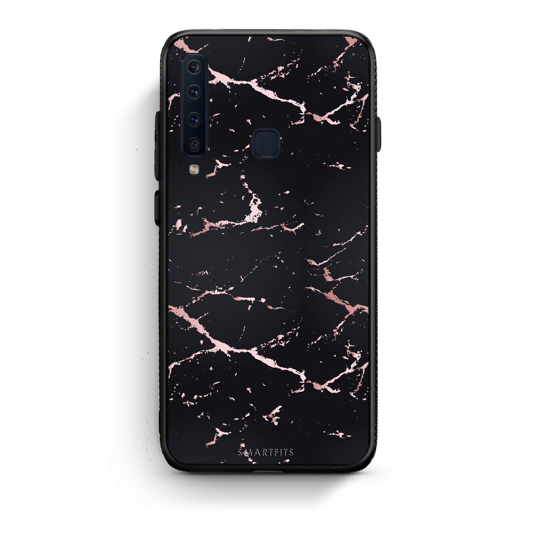 4 - samsung galaxy a9  Black Rosegold Marble case, cover, bumper