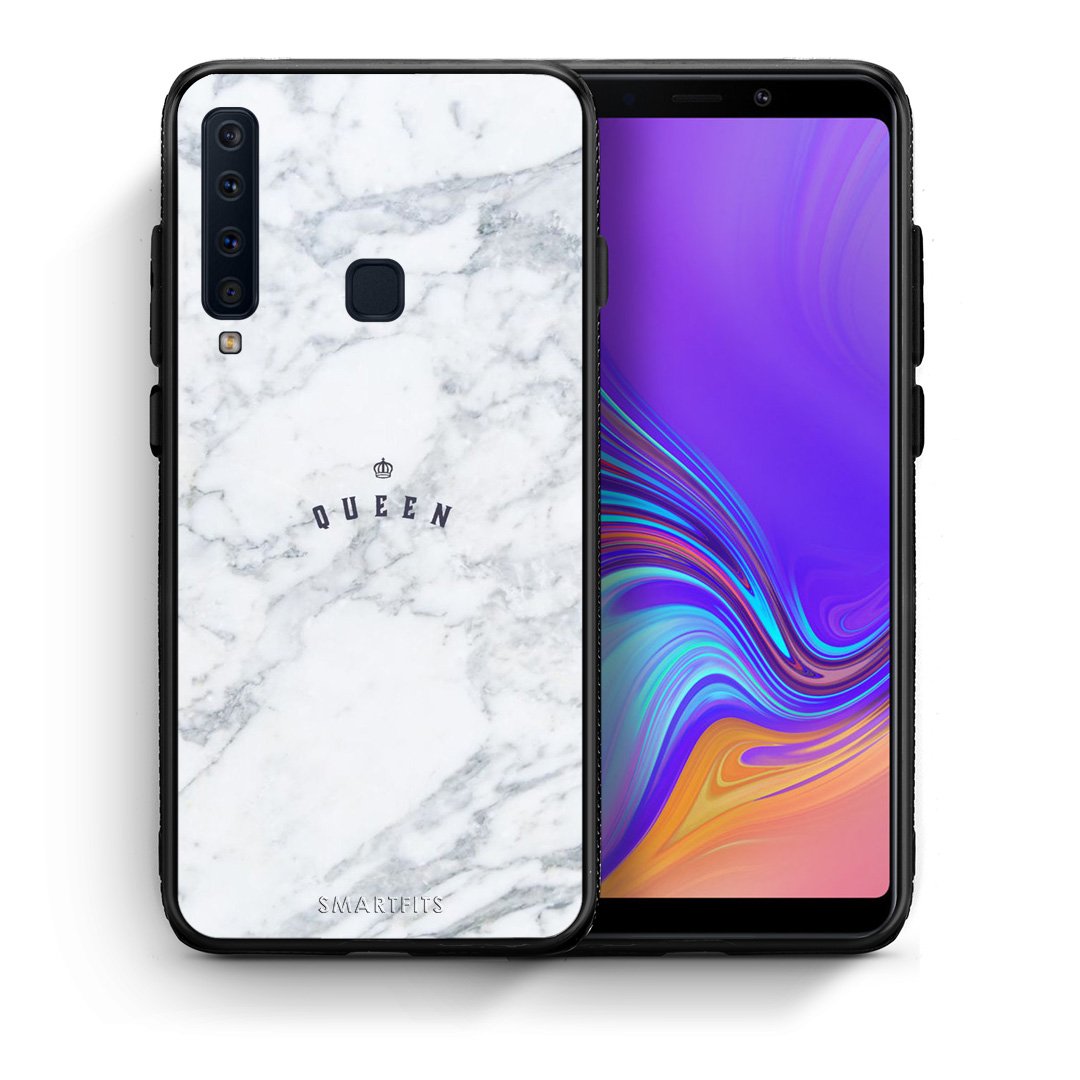 Θήκη Samsung A9 Queen Marble από τη Smartfits με σχέδιο στο πίσω μέρος και μαύρο περίβλημα | Samsung A9 Queen Marble case with colorful back and black bezels