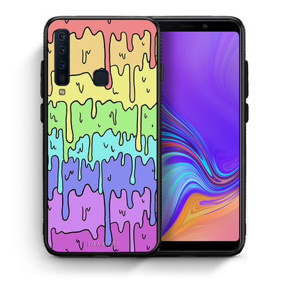 Θήκη Samsung A9 Melting Rainbow από τη Smartfits με σχέδιο στο πίσω μέρος και μαύρο περίβλημα | Samsung A9 Melting Rainbow case with colorful back and black bezels