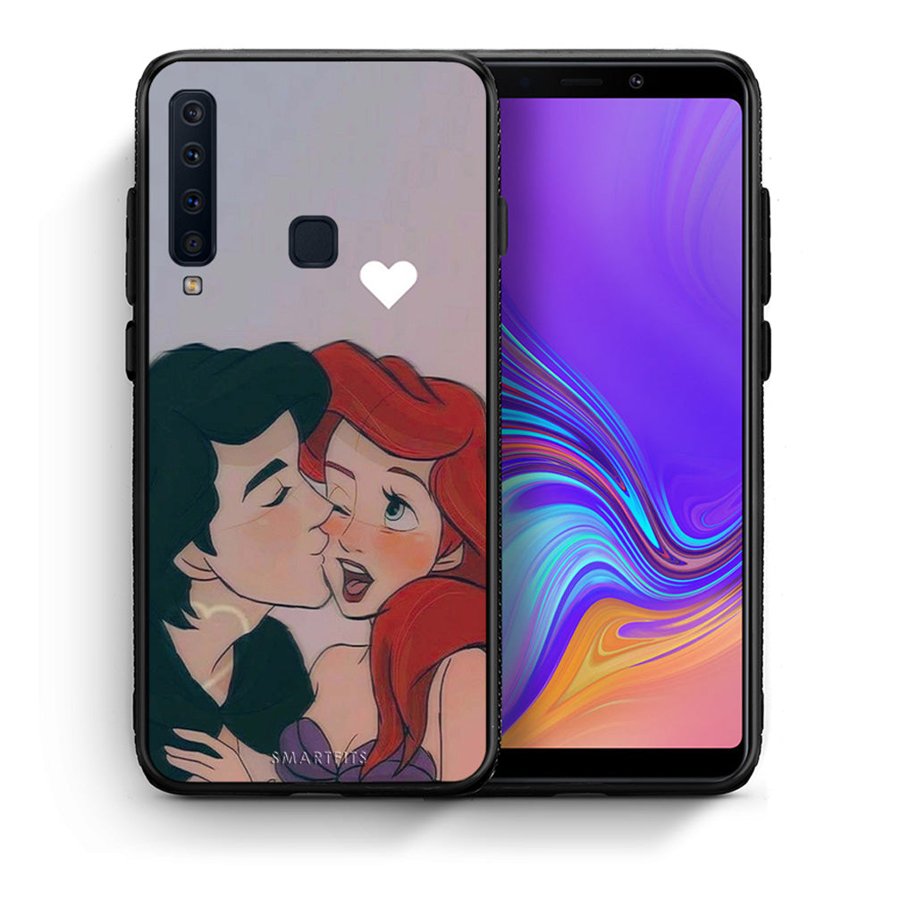 Θήκη Αγίου Βαλεντίνου Samsung A9 Mermaid Love από τη Smartfits με σχέδιο στο πίσω μέρος και μαύρο περίβλημα | Samsung A9 Mermaid Love case with colorful back and black bezels