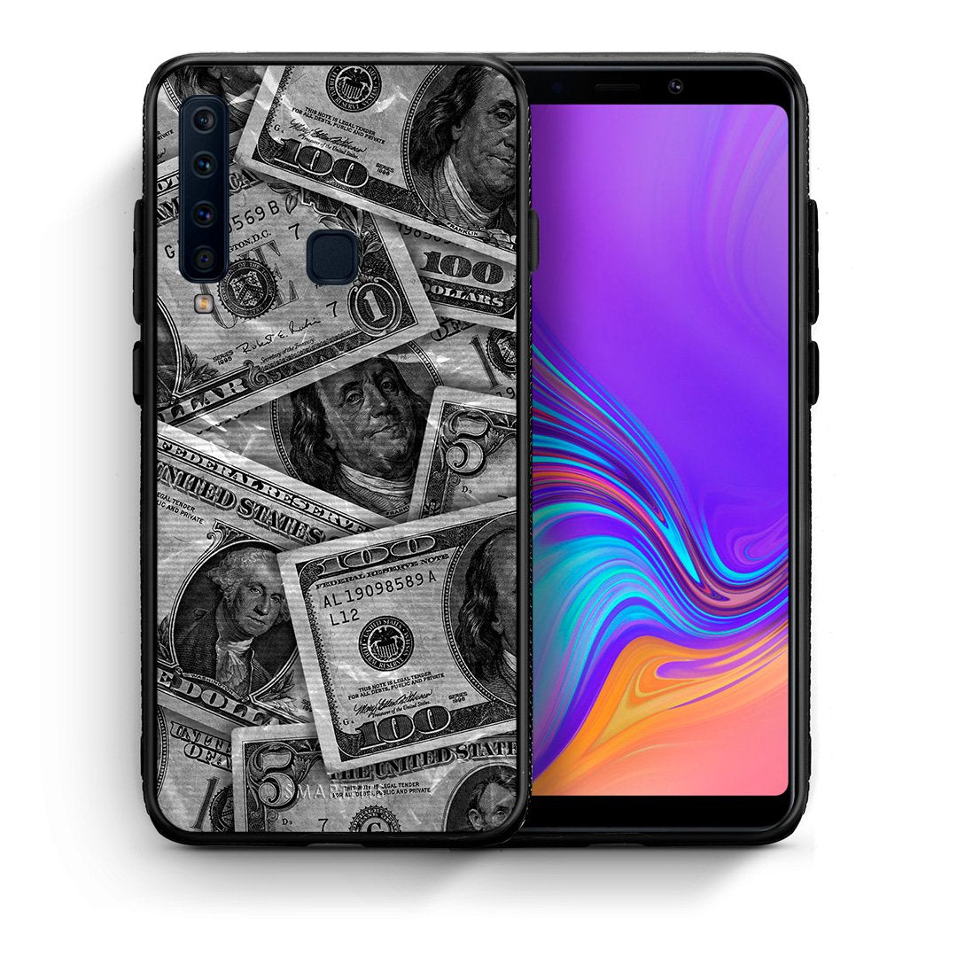Θήκη Samsung A9 Money Dollars από τη Smartfits με σχέδιο στο πίσω μέρος και μαύρο περίβλημα | Samsung A9 Money Dollars case with colorful back and black bezels