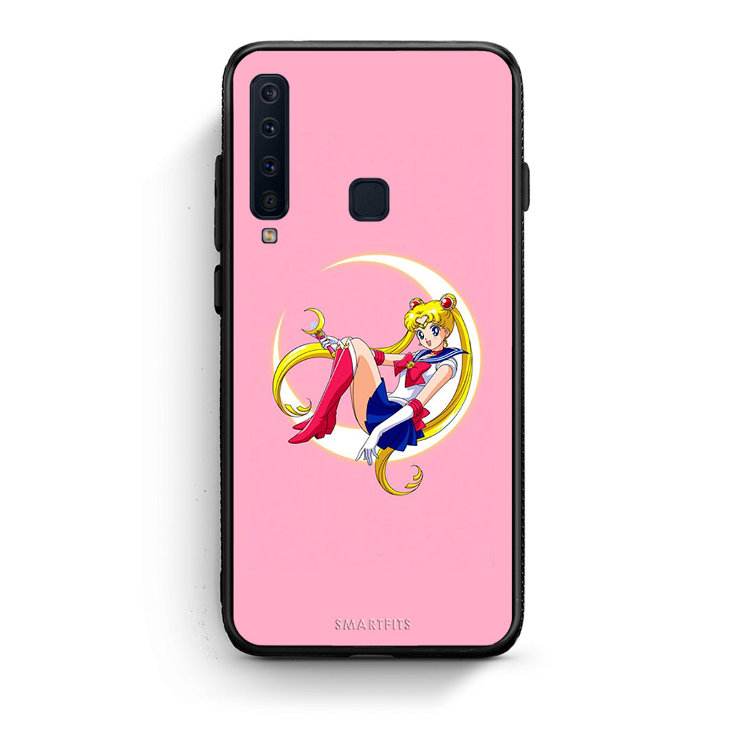 samsung a9 Moon Girl θήκη από τη Smartfits με σχέδιο στο πίσω μέρος και μαύρο περίβλημα | Smartphone case with colorful back and black bezels by Smartfits